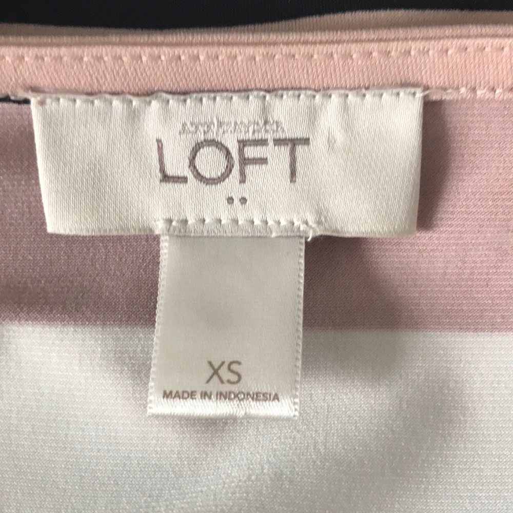 ❎DONATED❎ Loft (Factory) Striped Fit & Flare Dress - Picture 5 of 6
